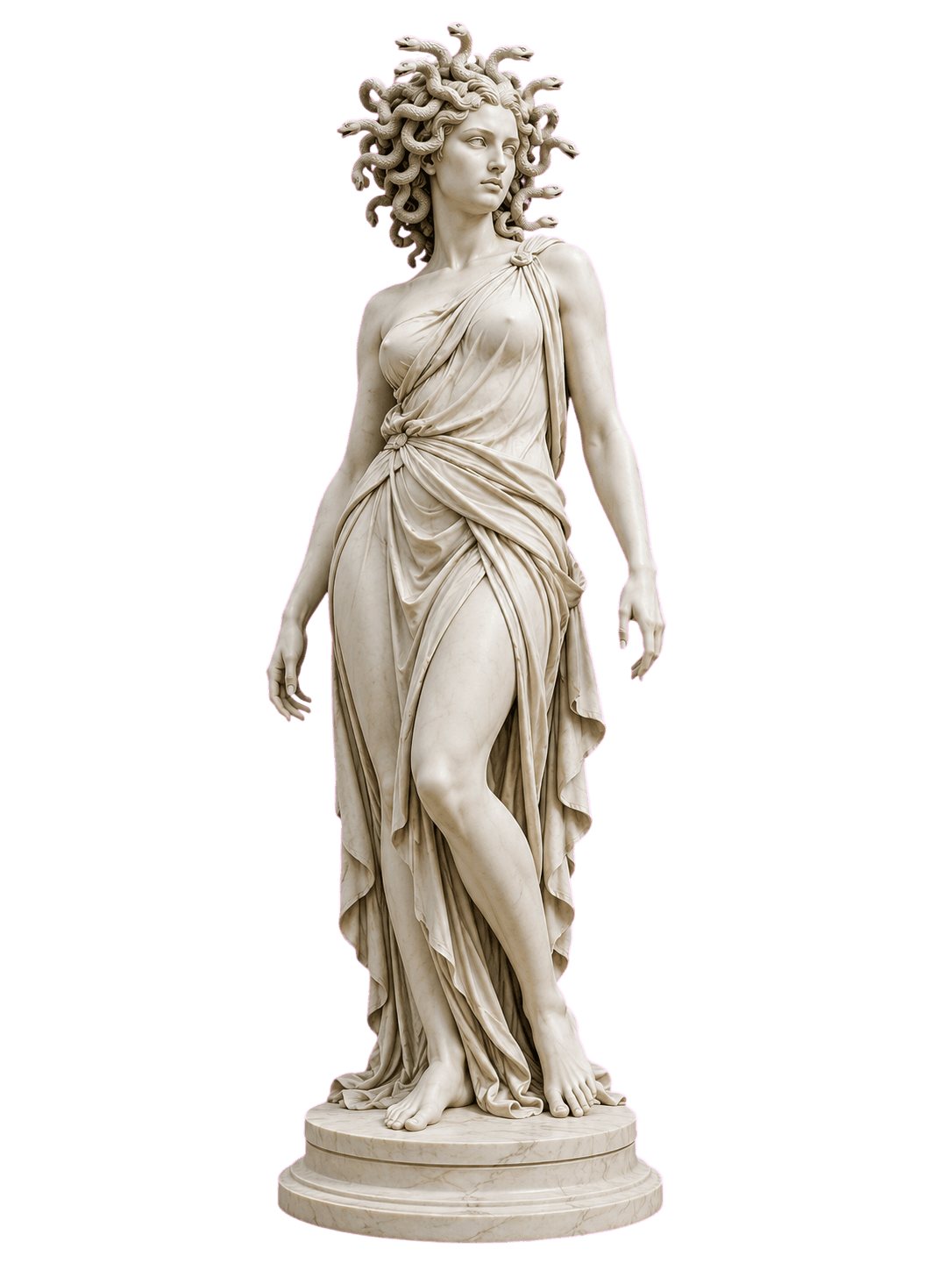 Medusa statue in marble